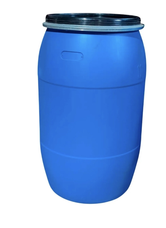BARRIL PLASTICO 55 GALONES TAPADERA Y ARO HERMETICO